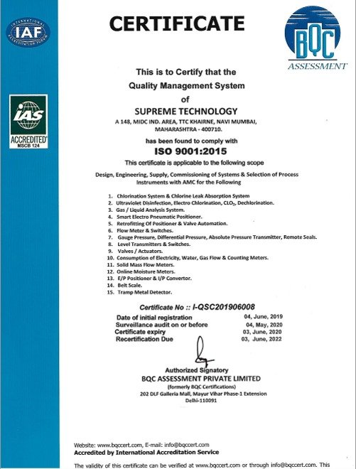 iso certificat